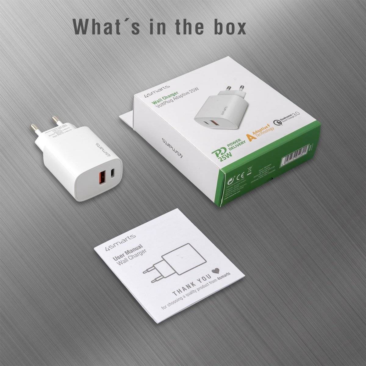 4S DUAL snellader 25W ZWART - Afbeelding 2