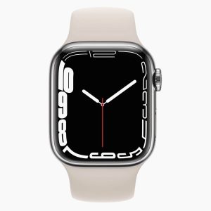 Apple Watch Series 7 41mm Aluminum Silver Wifi + 4G White Sport Band - A-grade